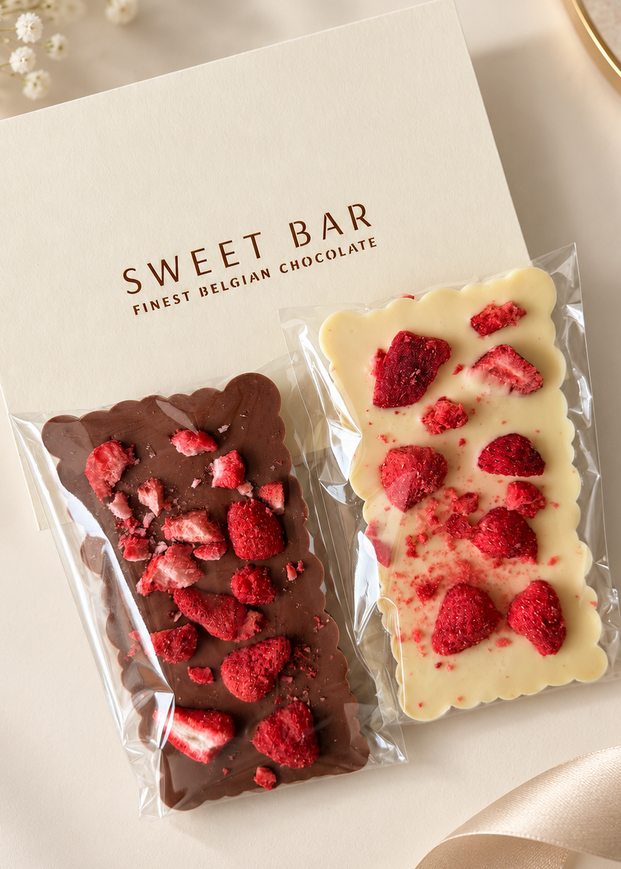 Caixa Premium de Chocolate com Morango Liofilizado