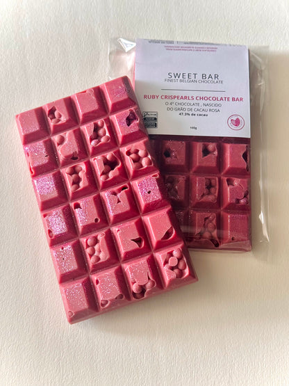 Chocolate Ruby com Brilhos e crispearls Ruby