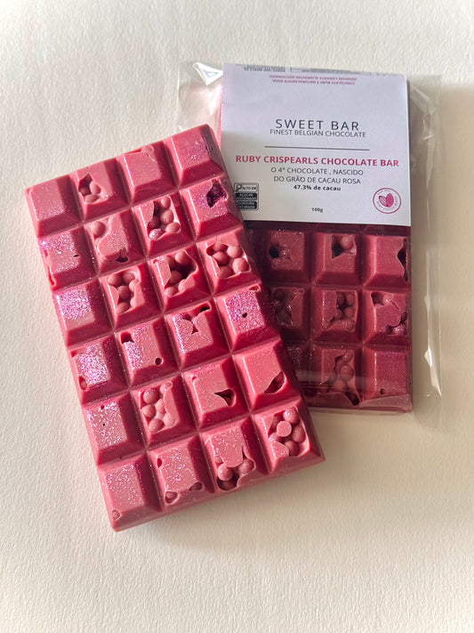 Chocolate Ruby com Brilhos e crispearls Ruby