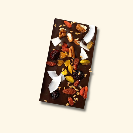 Chocolate Amargo com Nozes e Frutas
