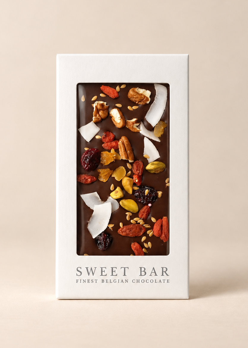 Chocolate Amargo com Nozes e Frutas