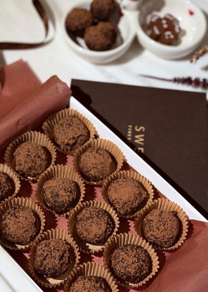 Trufas artesanais Sweet Bar em caixa de presente